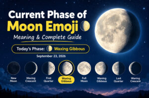 Current Phase of Moon Emoji 🌔: Meaning & Guide